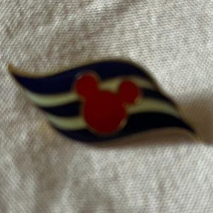 Disney Cruise Line Logo Flag Mickey ears lapel Pin